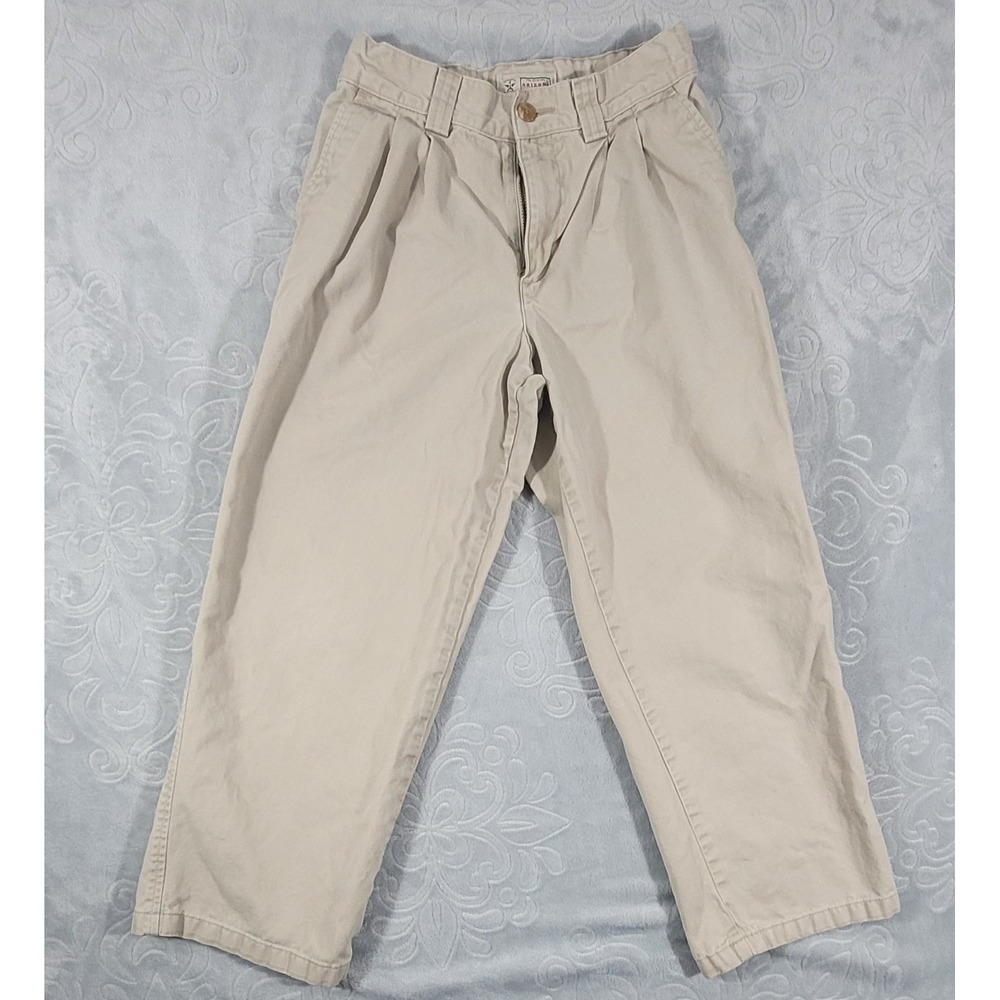 Arizona Jean Company Boys Khaki Chino Pants Size 10 Regular Adjustable Waistband